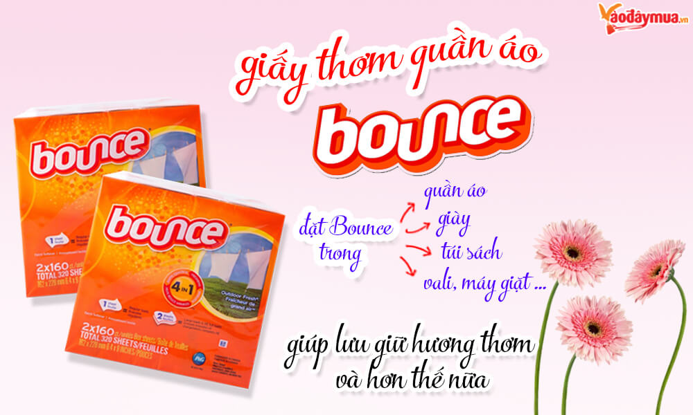 Giấy thơm quần áo Bounce 80 tờ - USA