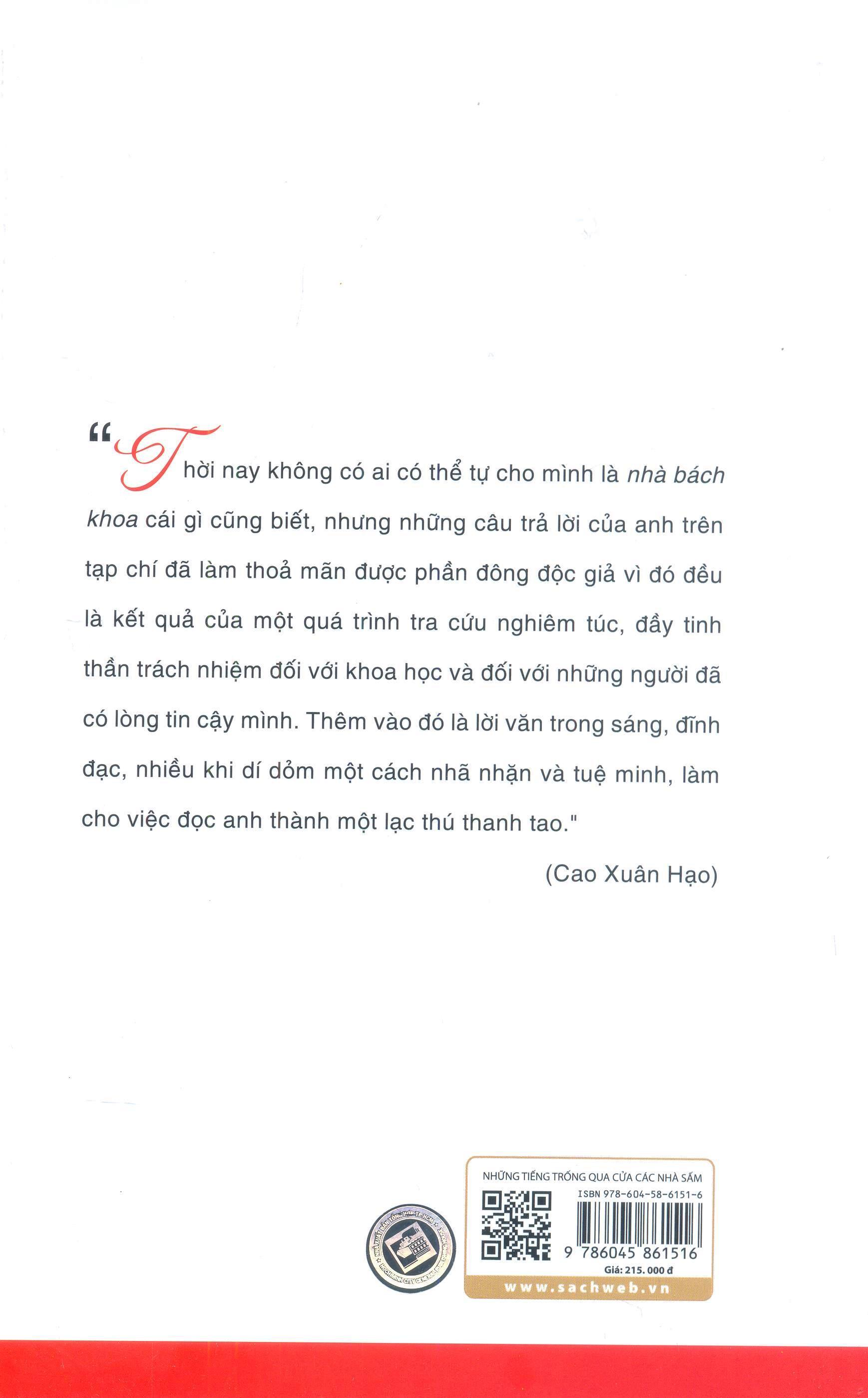 Sách Những Tiếng Trống Qua Cửa Các Nhà Sấm (Bản Thông Thường)