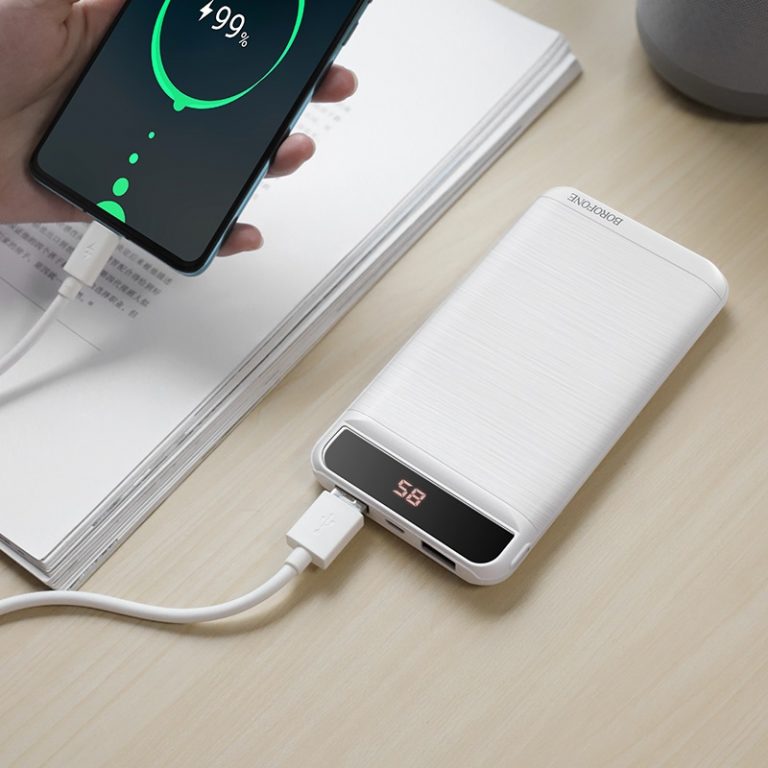 Pin Sạc Dự Phòng BOROFONE BT29, 10000mah, Micro USB / USB C, 2 cổng sạc 2.1A, Đèn Led hiển thị dung lượng pin - Hàng Chính hãng