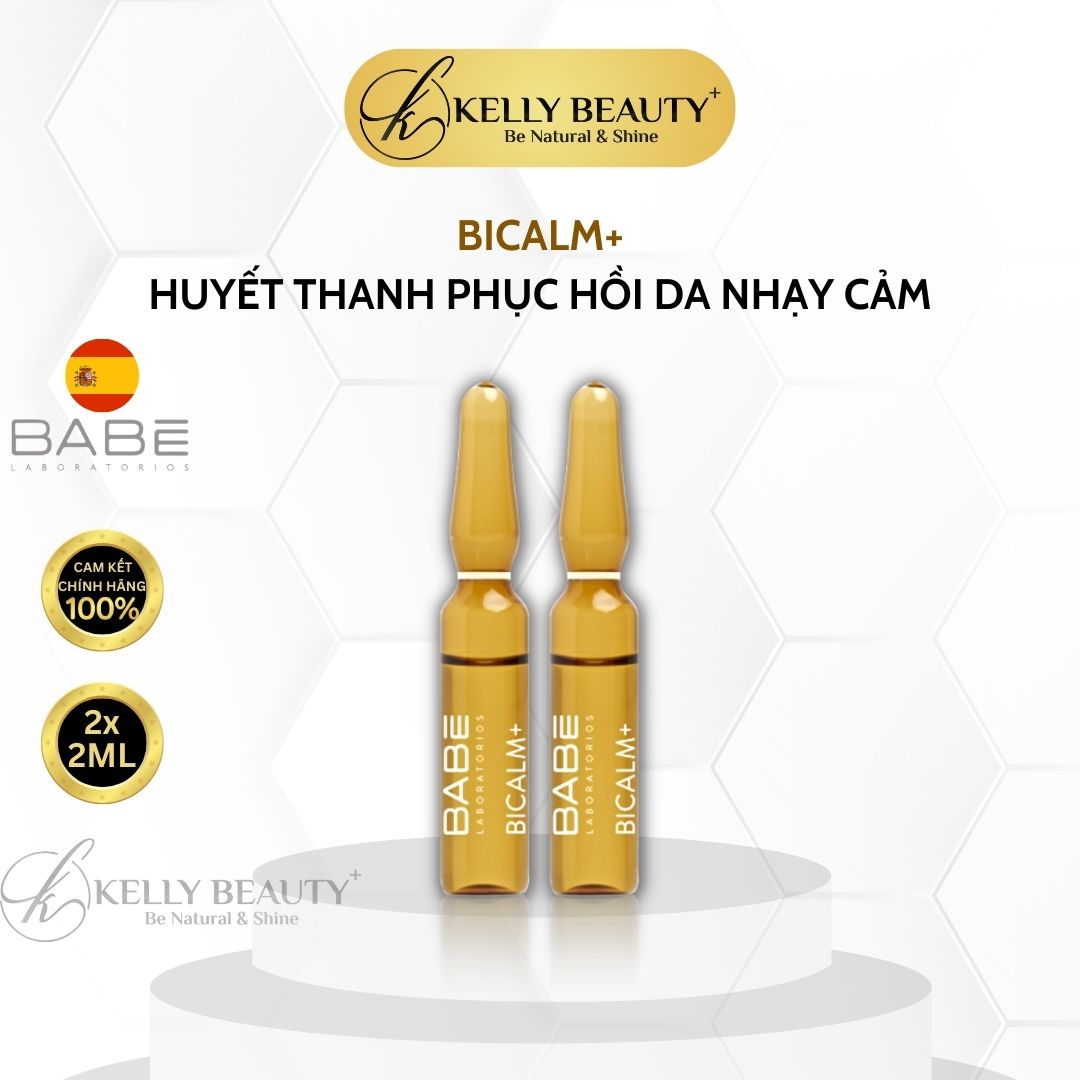 Huyết Thanh Phục Hồi Da BABE BiCalm+ Ampoules - Chống Kích Ứng, Làm Dịu Da, Dưỡng Ẩm, Lành Tổn Thương | Kelly Beauty