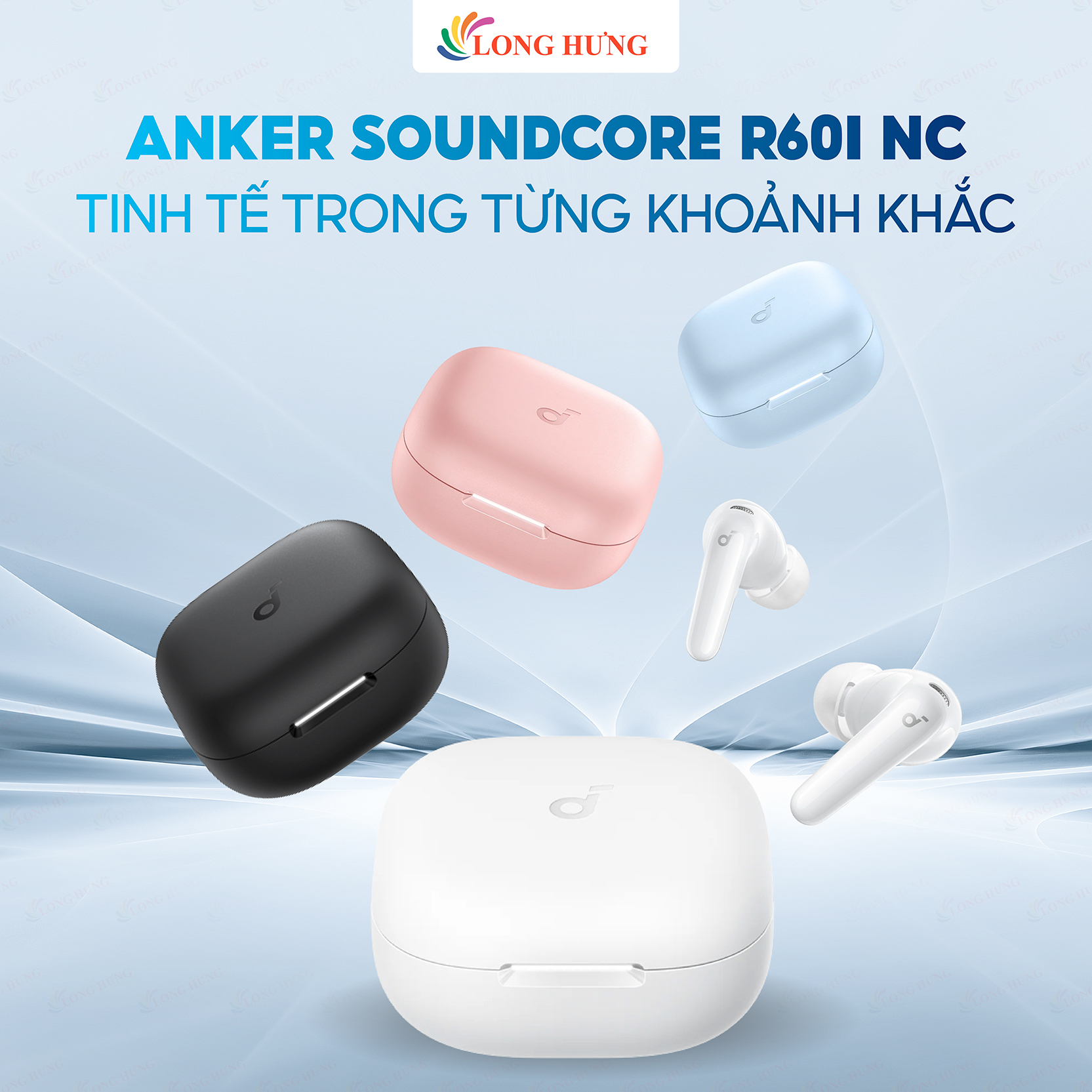Tai nghe Bluetooth True Wireless Anker Soundcore R60i NC D1202 - Hàng chính hãng