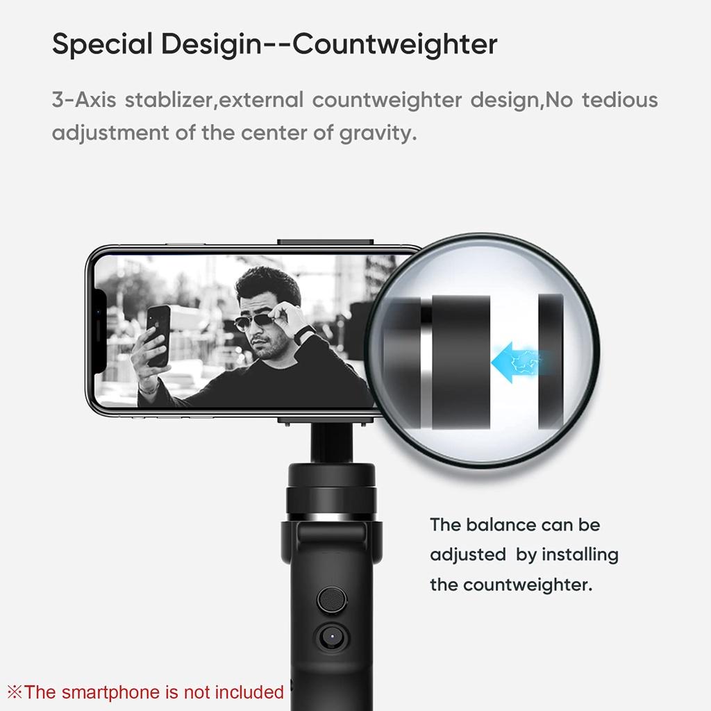 Bộ ổn định Gimbal cầm tay 3 trục thẳng cho điện thoại thông minh