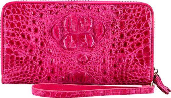 Ví Nữ Da Cá Sấu Nhiều Ngăn Huy Hoàng HT3275 - Hồng