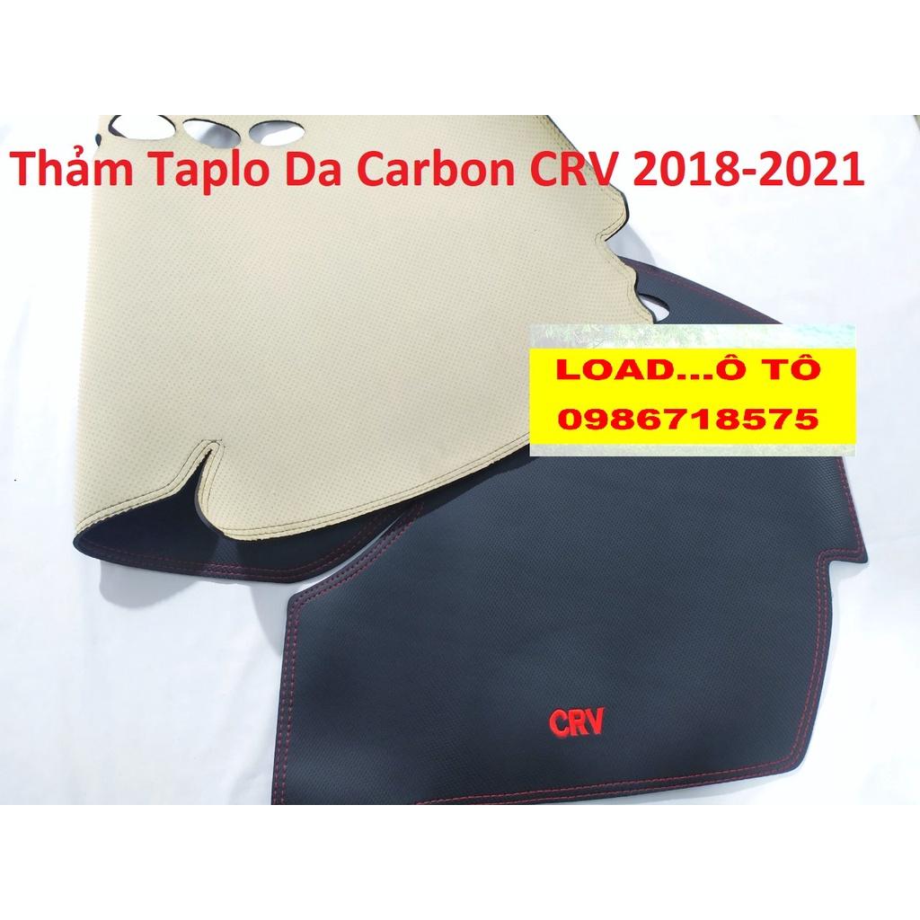 Thảm Taplo Chống Nắng Xe Honda CRV 2022-2018 Mẫu Da Carbon, Nhung Lông Cừu Có Lớp Chống Trượt