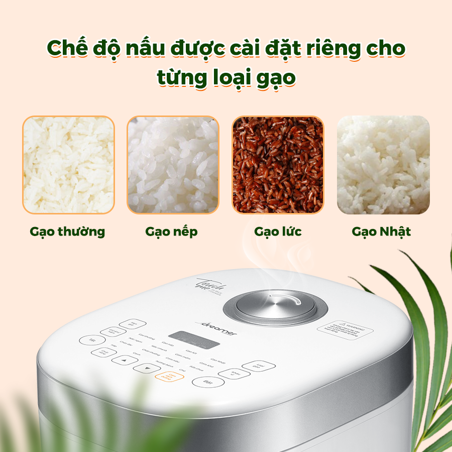 Nồi cơm điện cao tần tách đường DREAMER DKA-IRC118 1.8L, công nghệ vi áp, lòng nồi hợp kim gang, 18 chức năng - Hàng nhập khẩu