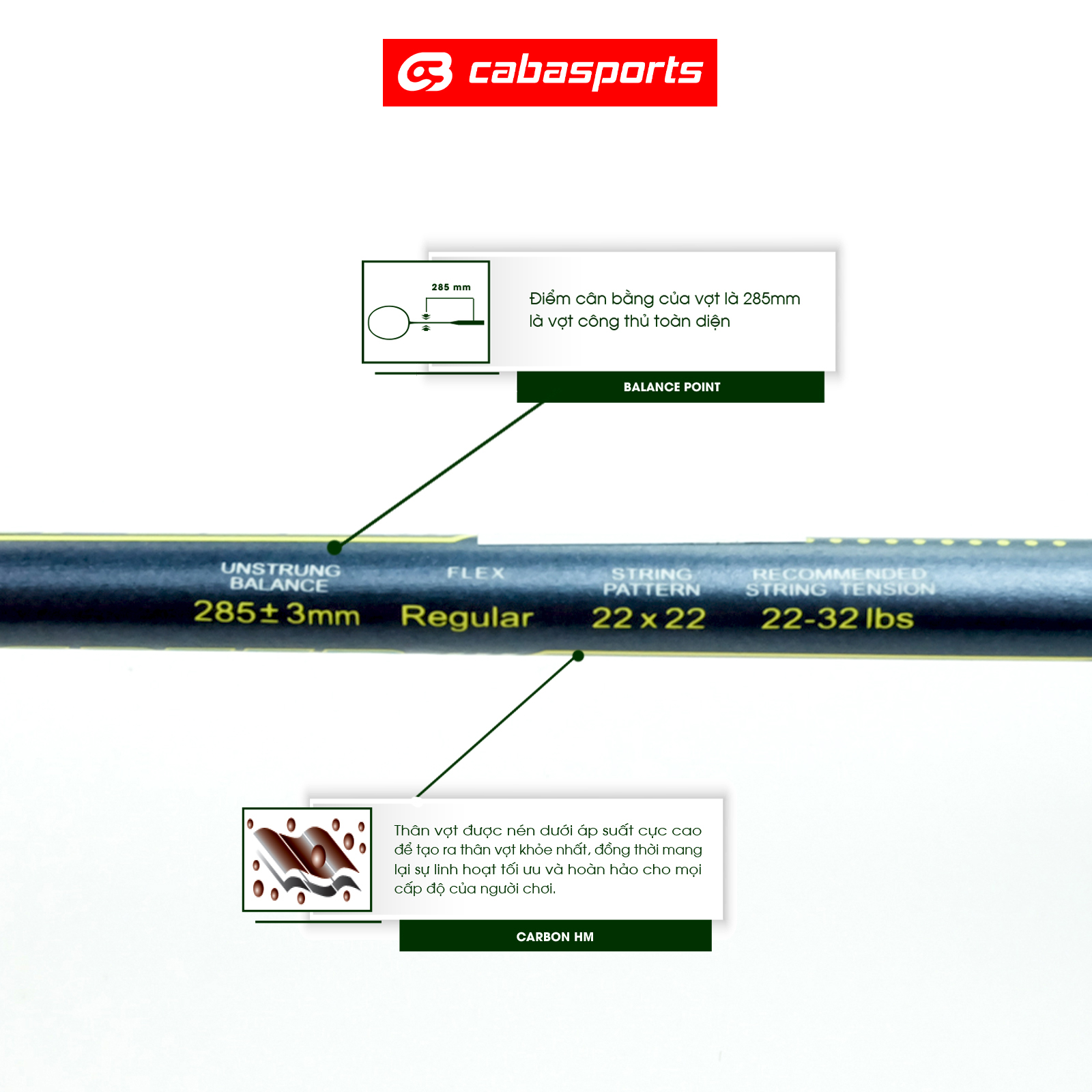 Vợt cầu lông Prokennex KINETIC EXTREME SPEED chính hãng cao cấp công thủ toàn diện (1 cây) - Tặng kèm quấn cán và túi vải Cabasports