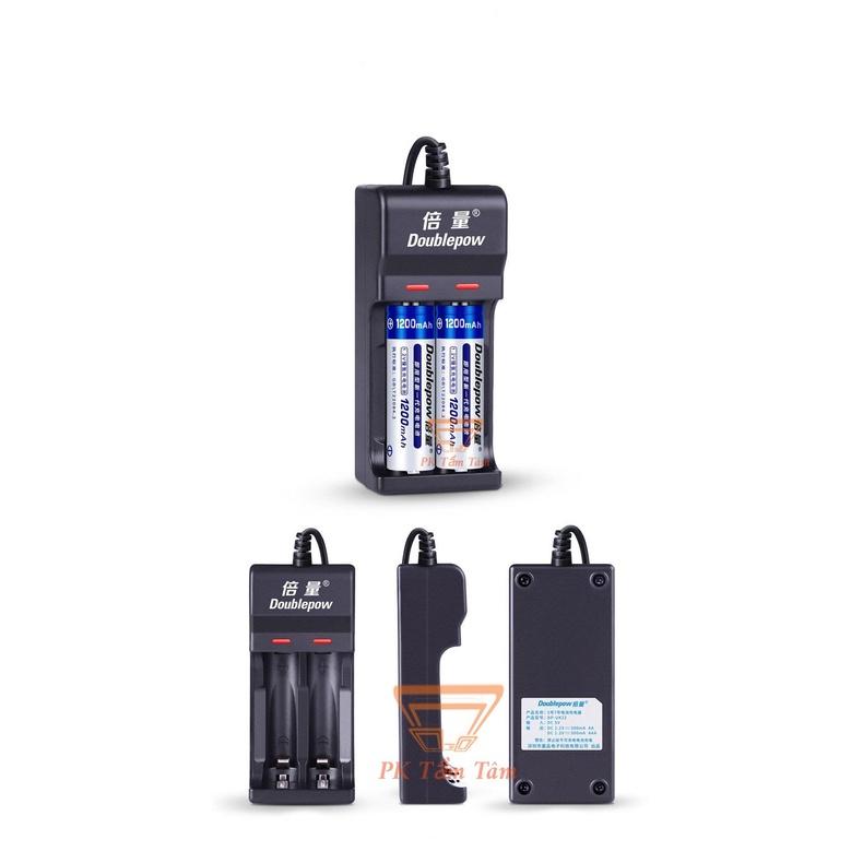 Bộ Sạc Pin AA, AAA DP-UK22 Kèm 2 Pin AA 1200mAh Doublepow Dung Lượng Thực
