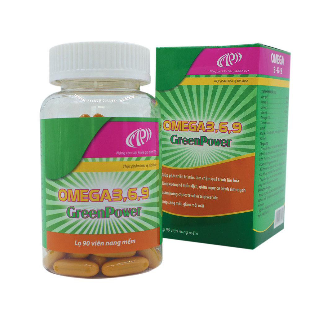 Bổ mắt hỗ trợ giảm mỡ máu Omega 3.6.9 GreenPower - Chính hãng - 90 viên