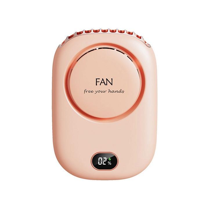 Quạt Đeo Cổ Mini Cầm Tay Hiển Thị Dung Lượng Pin - Quạt Để Bàn Màn Hình LED Thời Trang, Giải Nhiệt Mùa Hè Đi Du Lịch