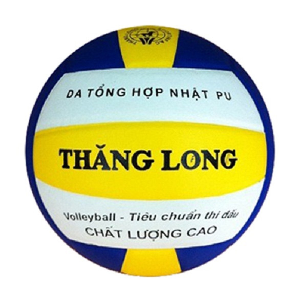 Quả bóng chuyền thi đấu da Nhật VB7400 tặng kèm lưới đựng bóng + kim bơm bóng trắng pha vàng