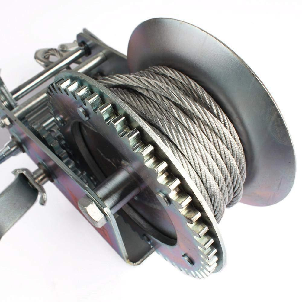 Tời quay tay 1000lbs 454kg cáp 8m/4,8mm