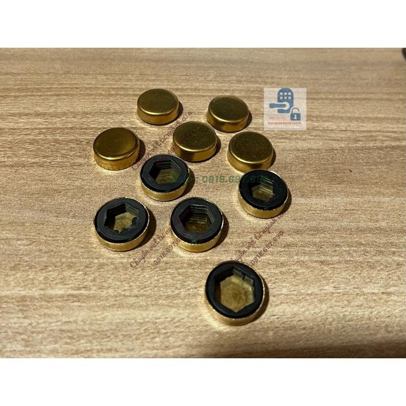 Nắp chụp inox 304 màu vàng GOLD chụp đầu vít lục giác 13mm