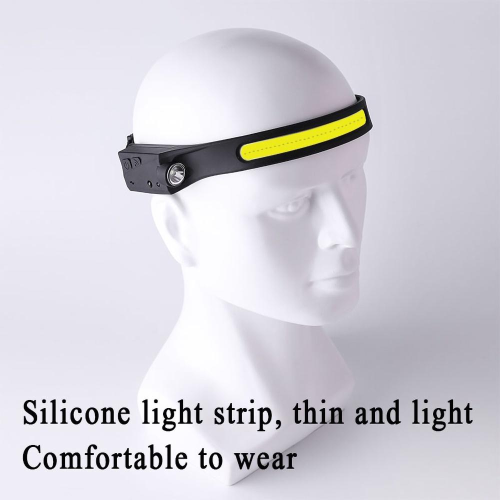 Đèn LED COB Với Pin Tích Hợp Đèn Pin Đèn Pin Sạc đầu USB 5 Chế độ Chiếu Sáng Đèn đầu