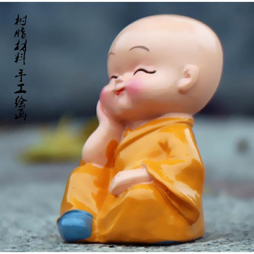 Full bộ 4 tượng Chú Tiểu Tứ Không để bàn, trang trí ô tô quà tặng trang trí