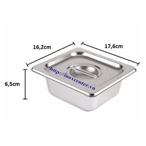 Khay buffet inox giữ nhiệt 1/6 sâu 6.5cm; 10cm