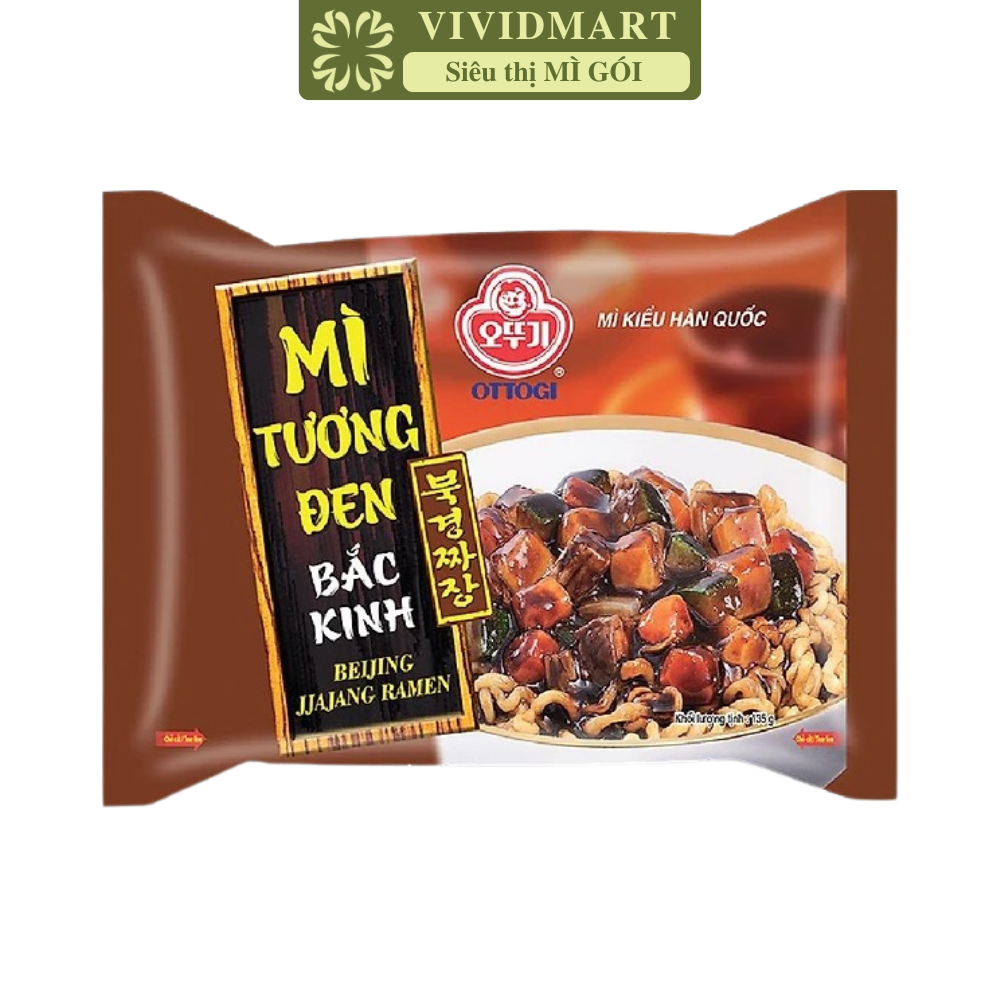 OTTOGI - Mì nấu Ottogi hương vị trộn Tương đen Bắc Kinh, Mì trộn Tương đen Bắc Kinh Ottogi (83/gói)