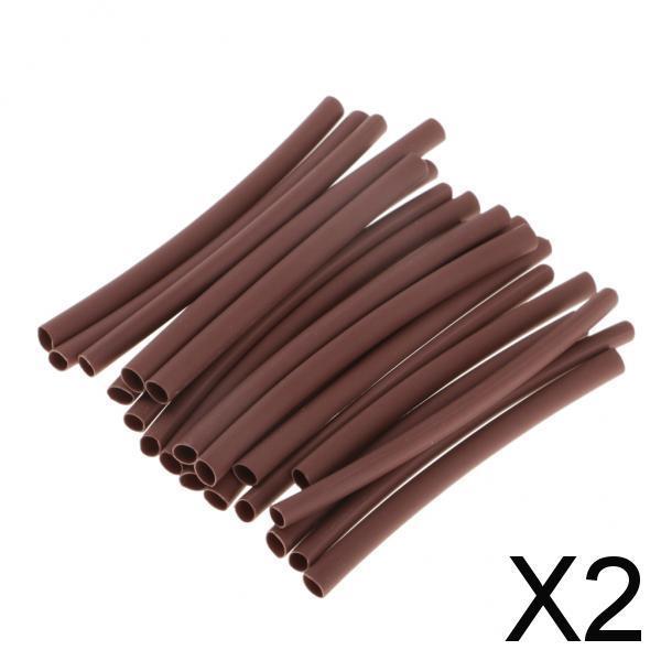 2x20pcs Heat Shrink Tube, Ronnie Rigs Sleeves, Carp Rig Making Tubing Brown