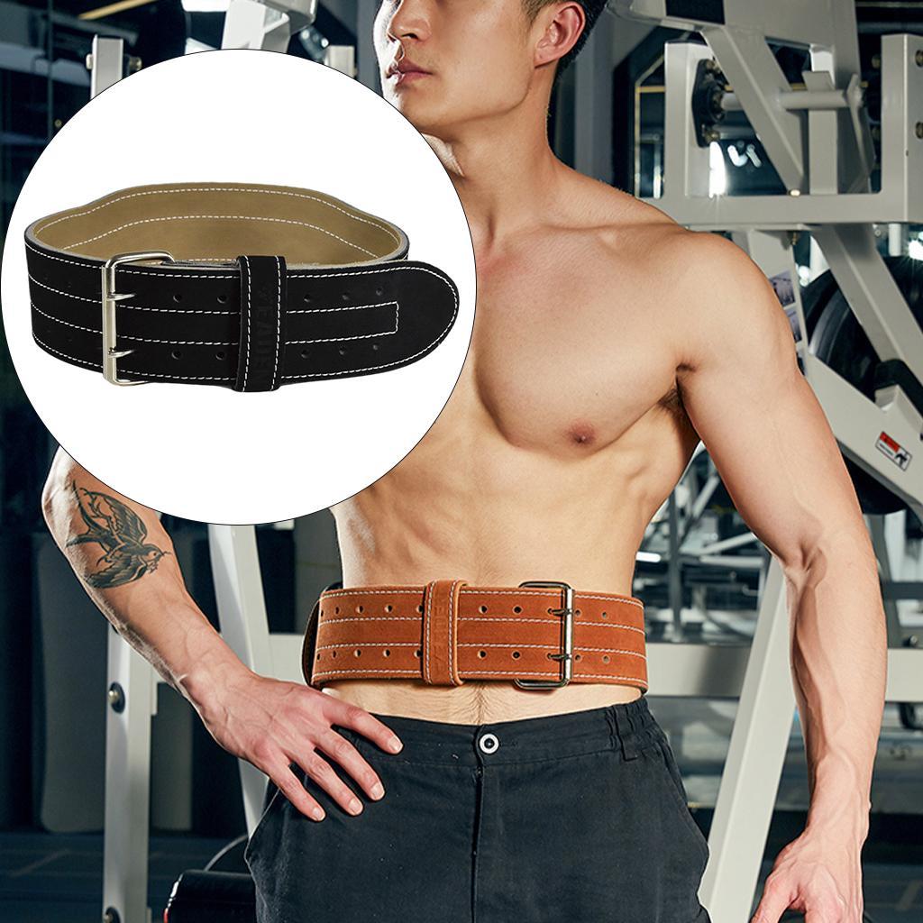 Weight Lifting Belt Training Gym Fitness Bodybuilding Back Support M Black