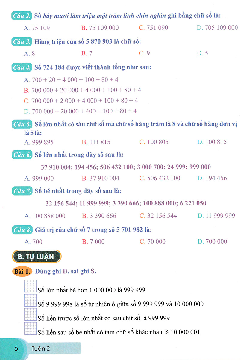 ND - Bài Tập Tuần Toán 4 - Tập 1