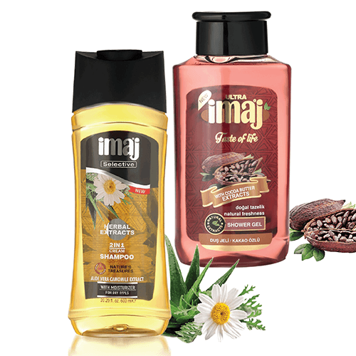 Combo Dầu Gội Thảo Dược 2in1 imaj 600ml và Sữa Tắm Dưỡng Da imaj 500ml - Hàng Chính Hãng