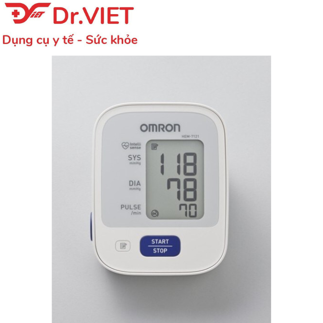 Máy đo huyết áp bắp tay điện tử Omron HEM-7121 Chính hãng- đo huyết áp,báo nhịp tim bất thường,kết quả chính xác nhanh chóng