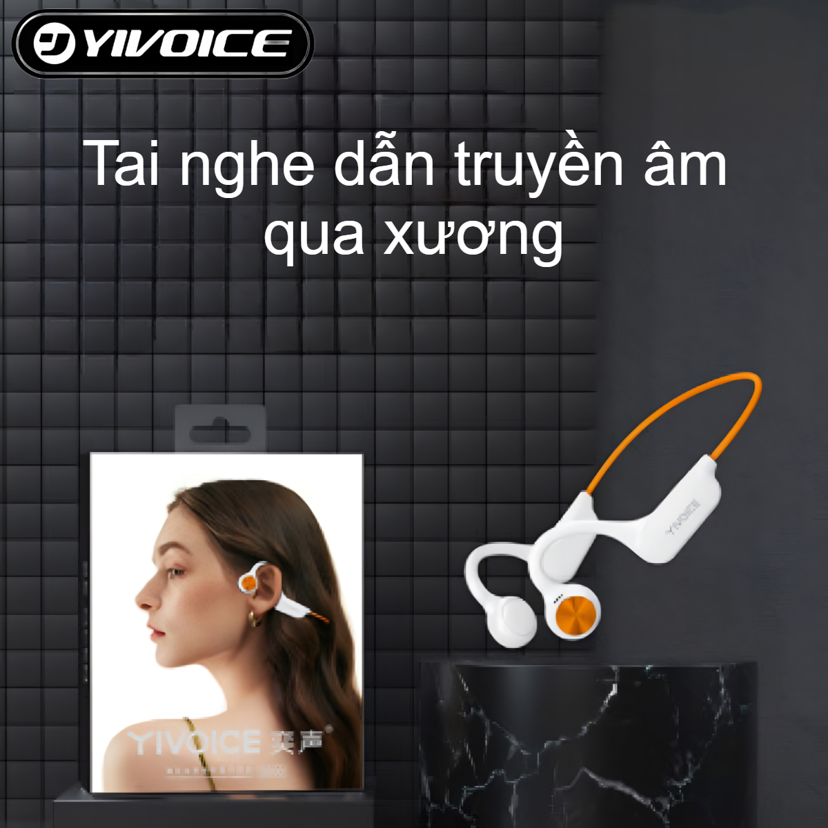 Tai nghe Bluetooth Yivoice S600 thể thao thế hệ mới công nghệ dẫn truyền âm thanh qua xương- hàng chính hãng
