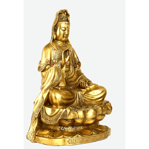 Tượng Quan Âm Bồ Tát đồng vàng