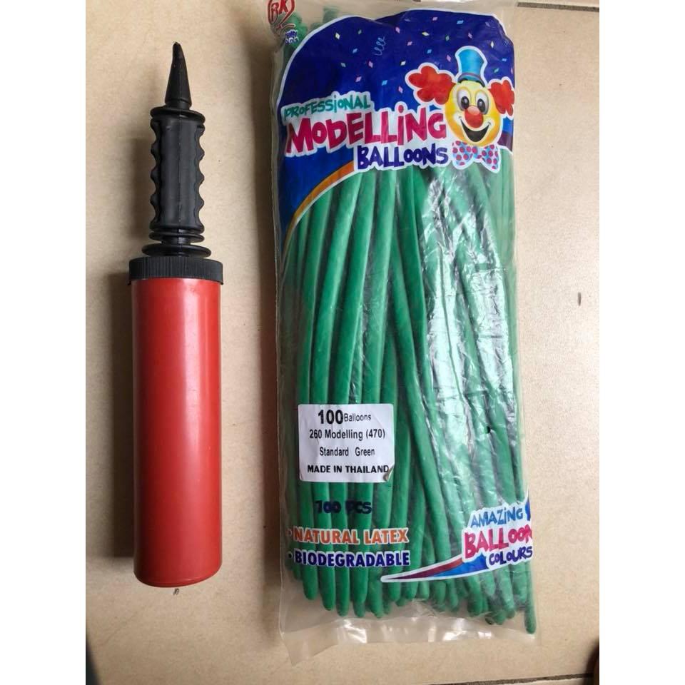 Combo 100 vỏ bóng vặn hình nghệ thuật kèm bơm tay