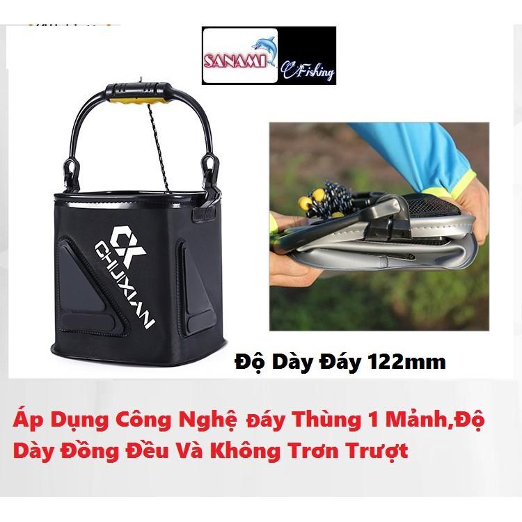 Thùng Múc Nước , Đựng Cá Gấp Gọn Cao Cấp KK-25 - SANAMI FISHING