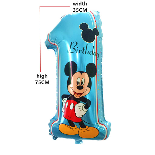 BONG BÓNG SỐ 1 CHỦ ĐỀ CHUỘT MICKEY (70CM)