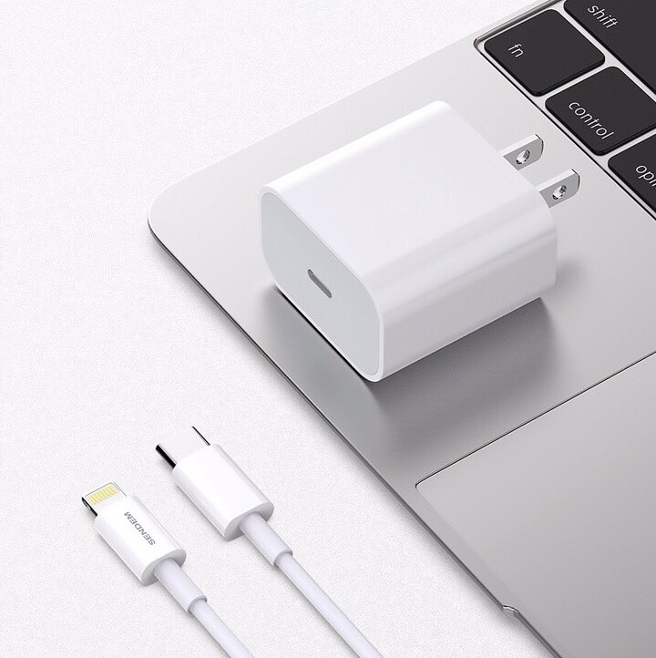 Bộ Sạc Nhanh 20W SENDEM C15 Hỗ Trợ PD Super Chager Dành Cho Đện Thoại iPhone 11/ 11 Pro/ 11 Pro Max, iPhone 12/ 12Pro / 12Pro Max, iPad, Macbook - Chuẩn TypeC to Lightning - Hàng chính hãng