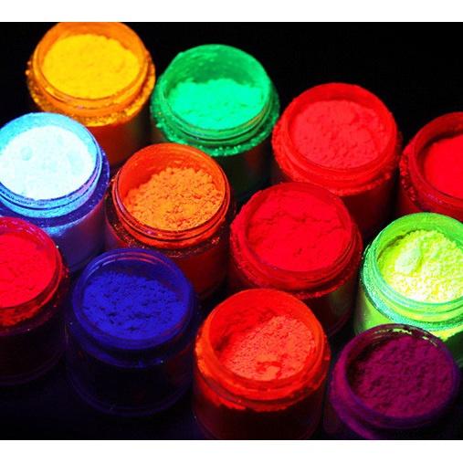 Set 12 Bột Đắp Móng Huỳnh Quang Phát Sáng Neon