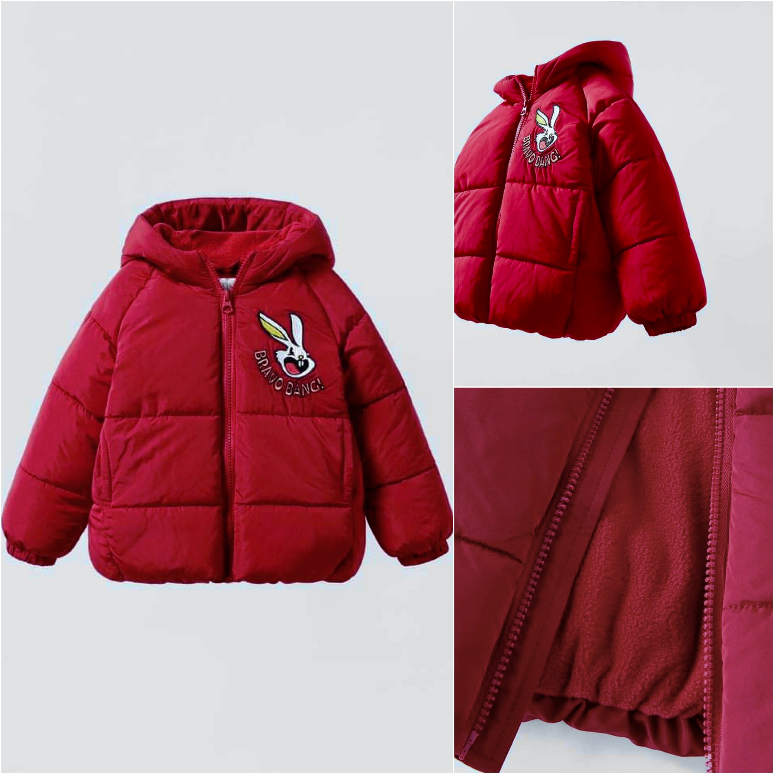 Áo phao lót nỉ ấm sz 12-18m, 18-24m, 2-3y, 3-4y