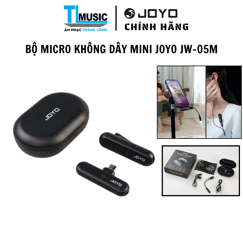JOYO JW-05M 2.4G Wireless Microphone System-Bộ Micro Không Dây Dùng Cho Thu Âm, Livesteam, Phỏng Vấn - Hàng chính hãng