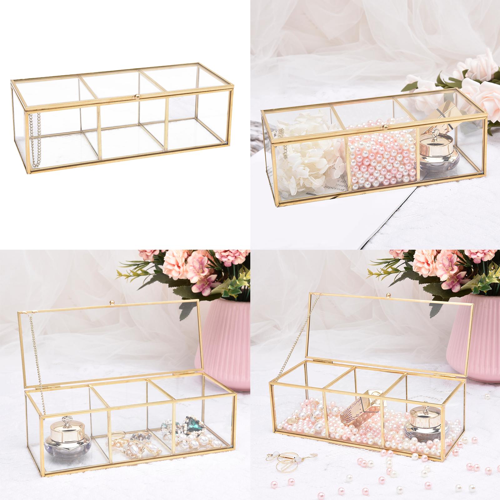 2X Copper Frame Storage Organizer Box Make Up Brush Holder Storage Case