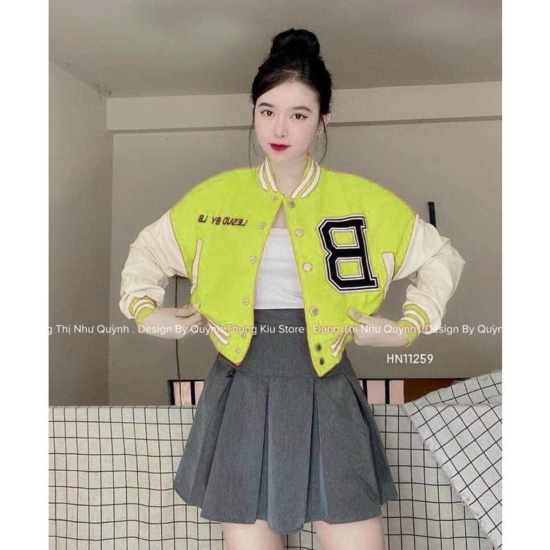 ÁO KHOÁC NỈ BOMBER LOGO B THÊU FORM LỬNG HOT HIT NĂM NĂY