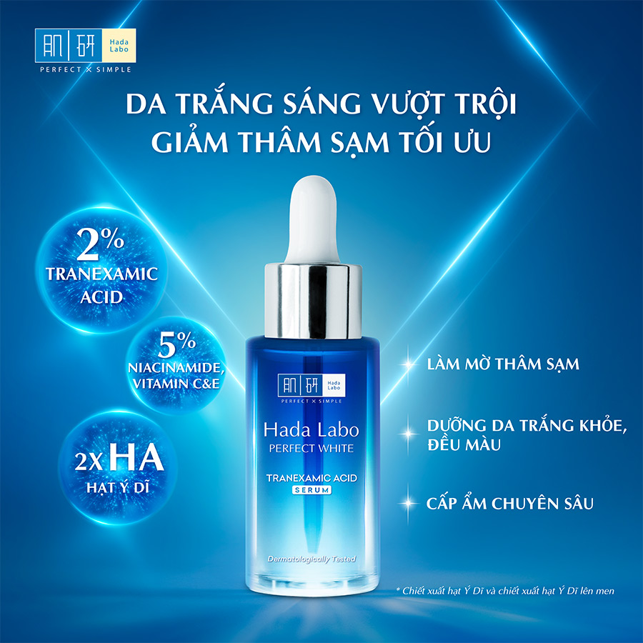 Serum dưỡng trắng Hada Labo Perfect White Tranexamic Acid 2% (30ml)
