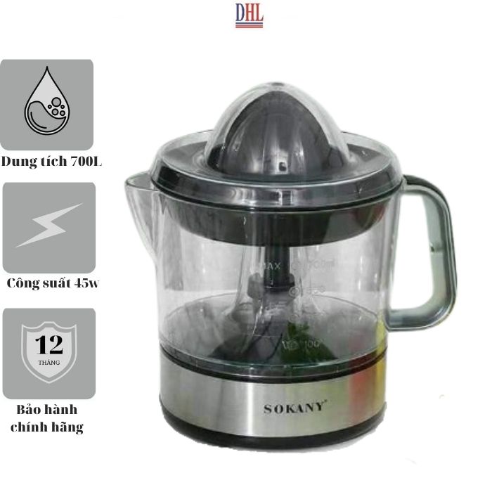 Máy vắt cam, ép cam SOKANY JE-623D 700ml hàng chính hãng