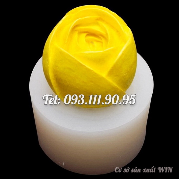 Khuôn silicon làm rau câu búp hoa hồng trà - Mã số 1493