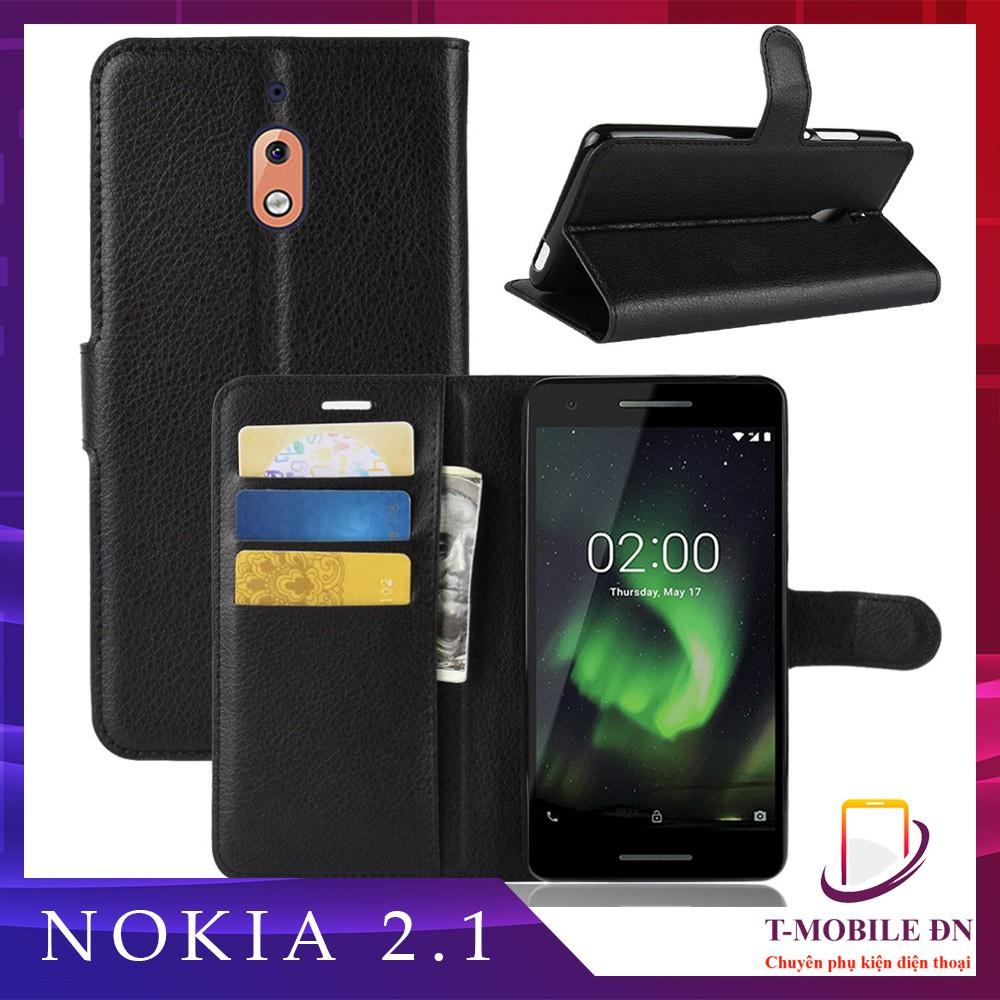Bao da cho Nokia 2.1 có nắp gập và chống xem phim