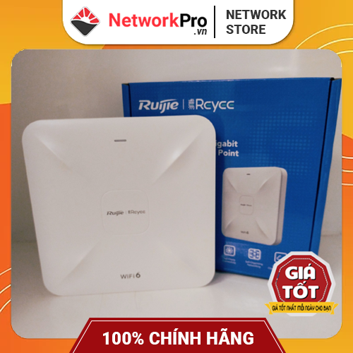 Bộ Phát WiFi Ruijie RG-RAP2260 (G) Wi-Fi 6 Hàng Chính Hãng – Tốc Độ 1775Mbps, Hỗ Trợ +100 User (Hàng Chính Hãng)