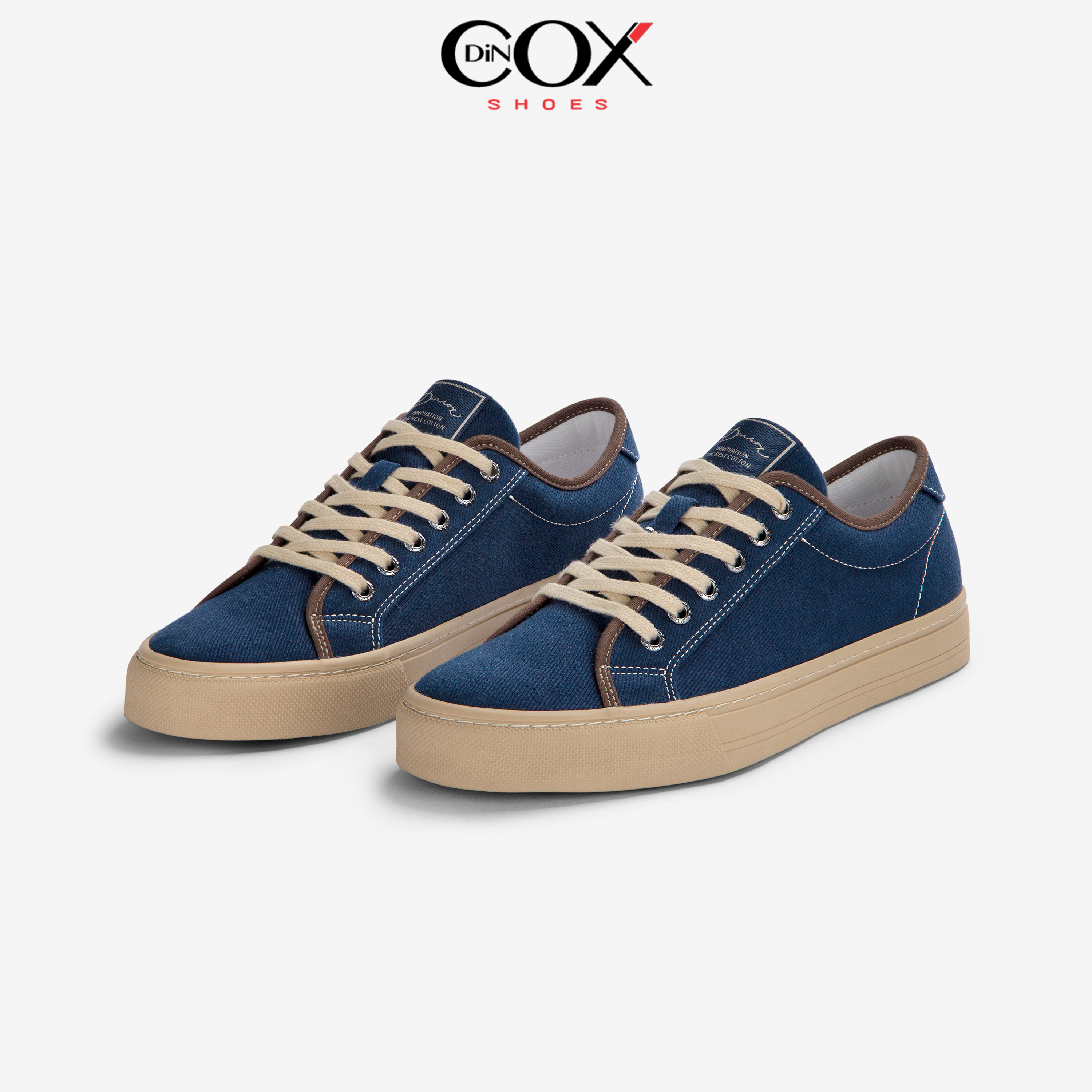 Giày Sneaker Vải Canvas Nam Nữ E12 Dark Navy Dincox