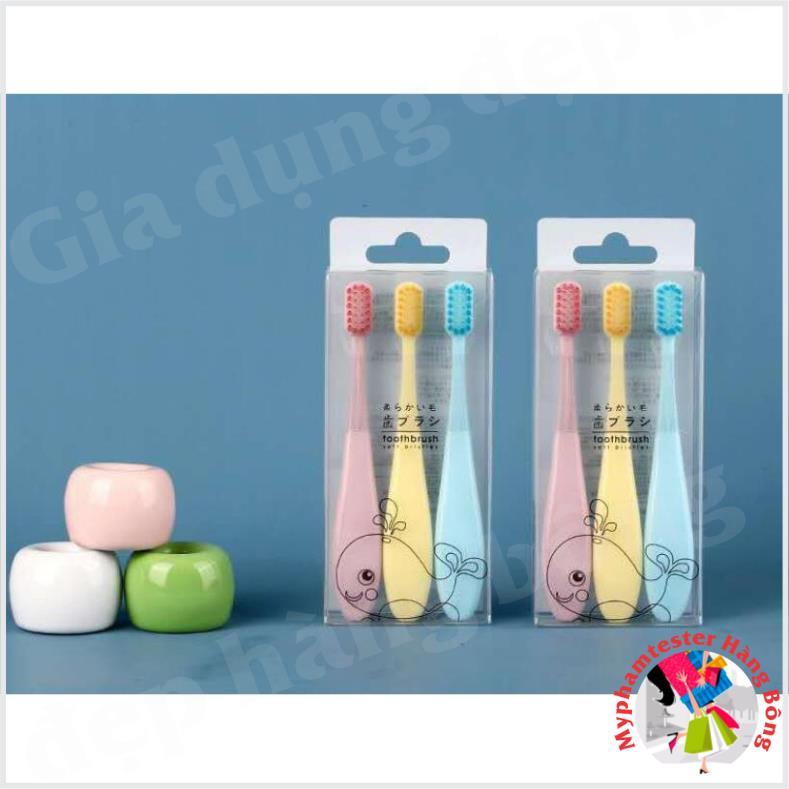 Set 3 bàn chải cho bé, hàng xuất Nhật