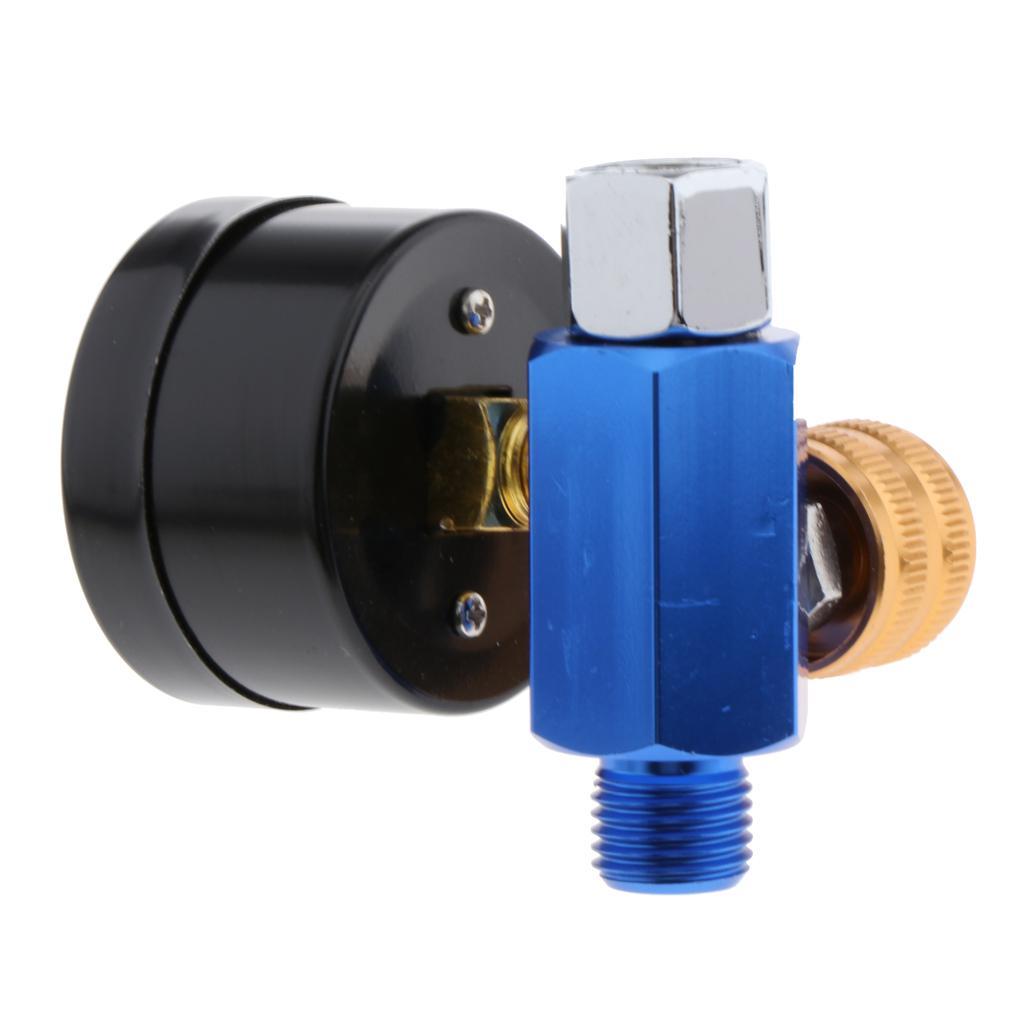 2X Spray Air Regulator Gauge Controller Airbrush Accessories Yellow