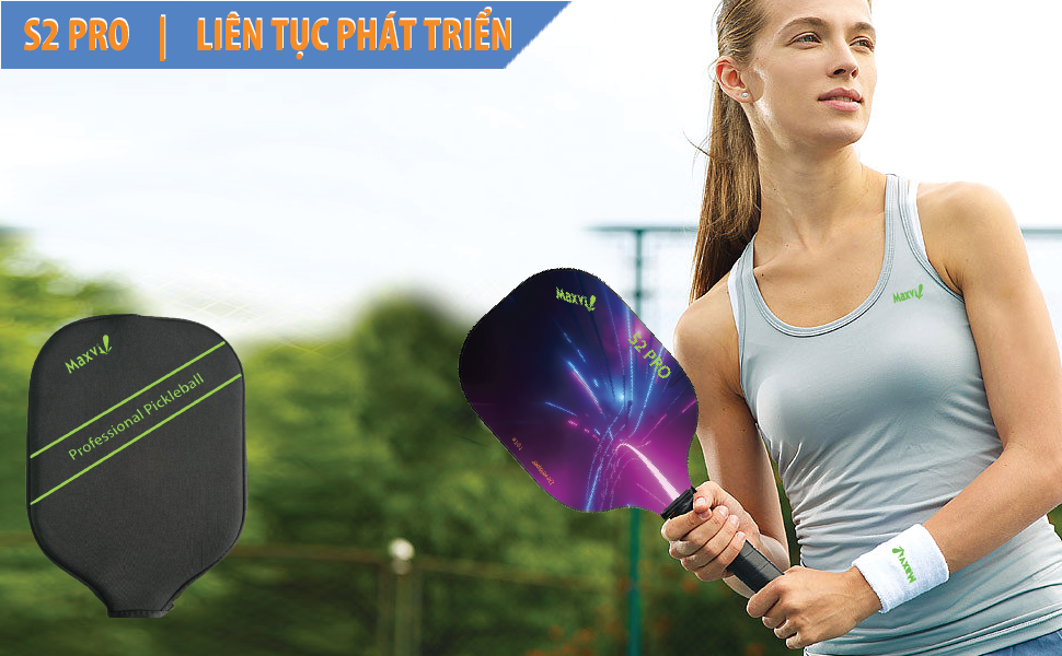 MAXVI Vợt tập Pickleball S2 PRO 14mm 230g Bảo hành 3 tháng Dành cho người mới chơi