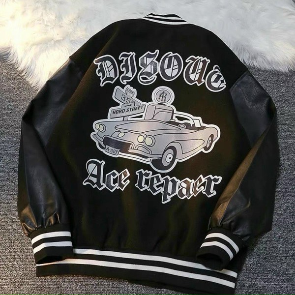 Áo bomber D phối da