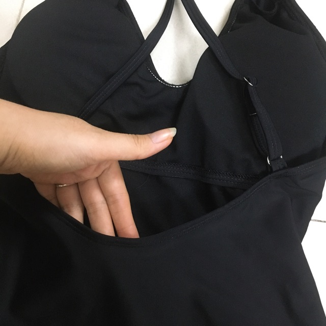 [HÀNG CAO CẤP + HÌNH THẬT] Set bikini, bodysuit màu đen Hiền Hồ (có sẵn mút ngực)