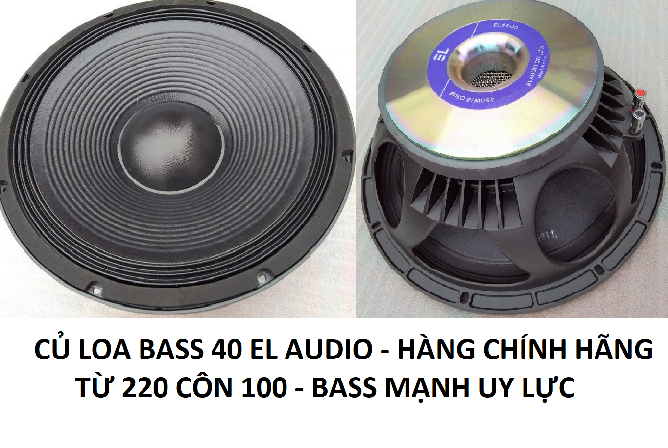 CỦ LOA BASS 40 EL TỪ 220 COIL 100 CAO CẤP - GIÁ 1 CỦ LOA - CỦ SUB HƠI 4 TẤC - HÀNG NHẬP KHẨU - CHÍNH HÃNG