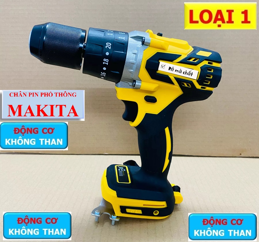 Thân máy khoan 13mm, không chổi than, 100% lõi đồng