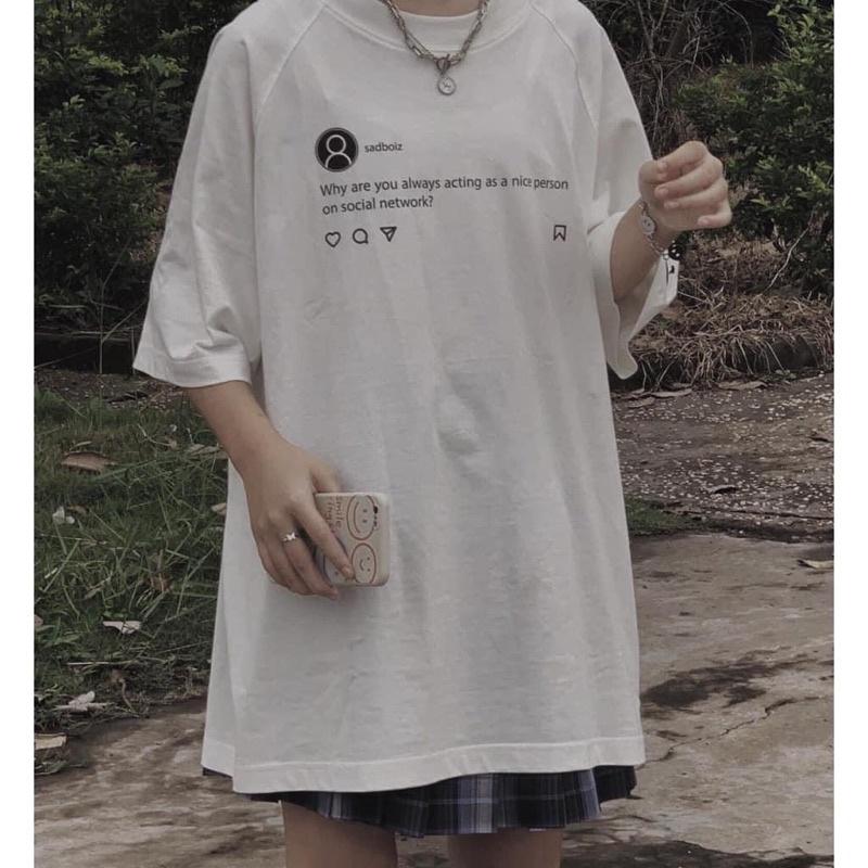 Áo thun sad boiz why are you tee logo nam nữ, áo Phông tay lỡ sadboiz sadtagram Sóc Shop 1
